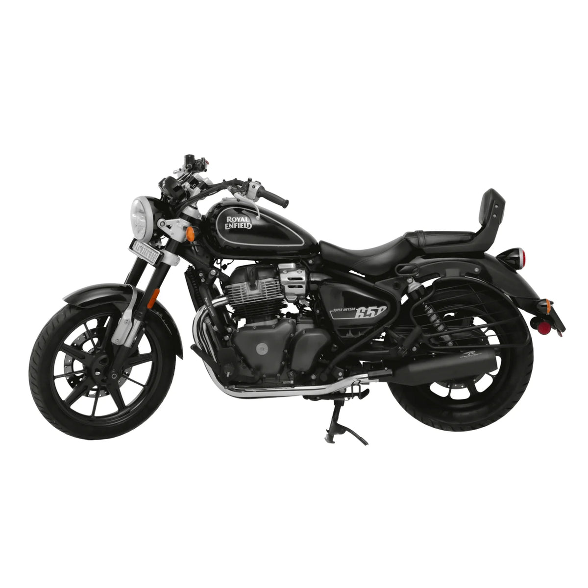 Red Rooster Astral Pro Black Matte Exhaust for Royal Enfield Super Meteor 650