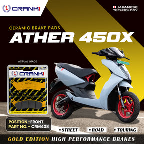 CRANK1 Ceramic Front Brake Pads CRM438 for Ather 450X HH Rated Electric Scooter Brake Pads