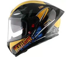Axor Street Marvel Wolverine Motorbike Helmet  (Black Yellow)