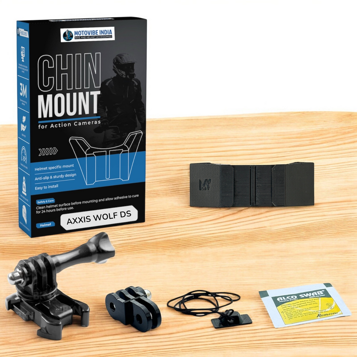 Moto Vibe India Axxis Wolf DS Chin Mount for GoPro