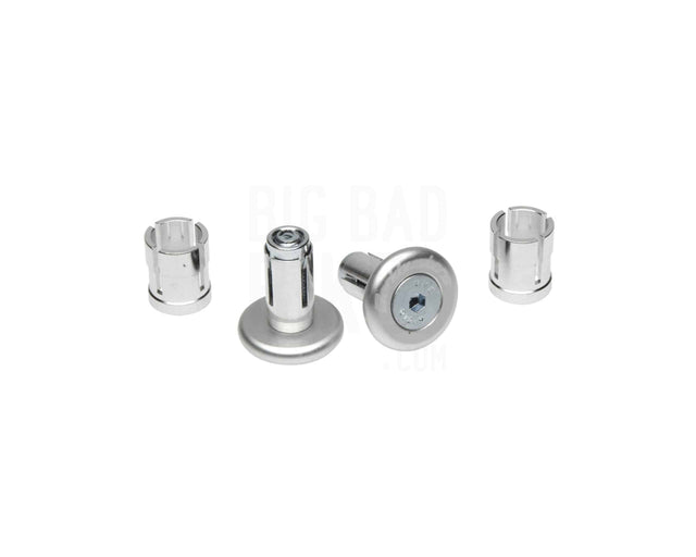Barkbusters Silver Aluminium Bar End Grip Protectors for Motorcycles