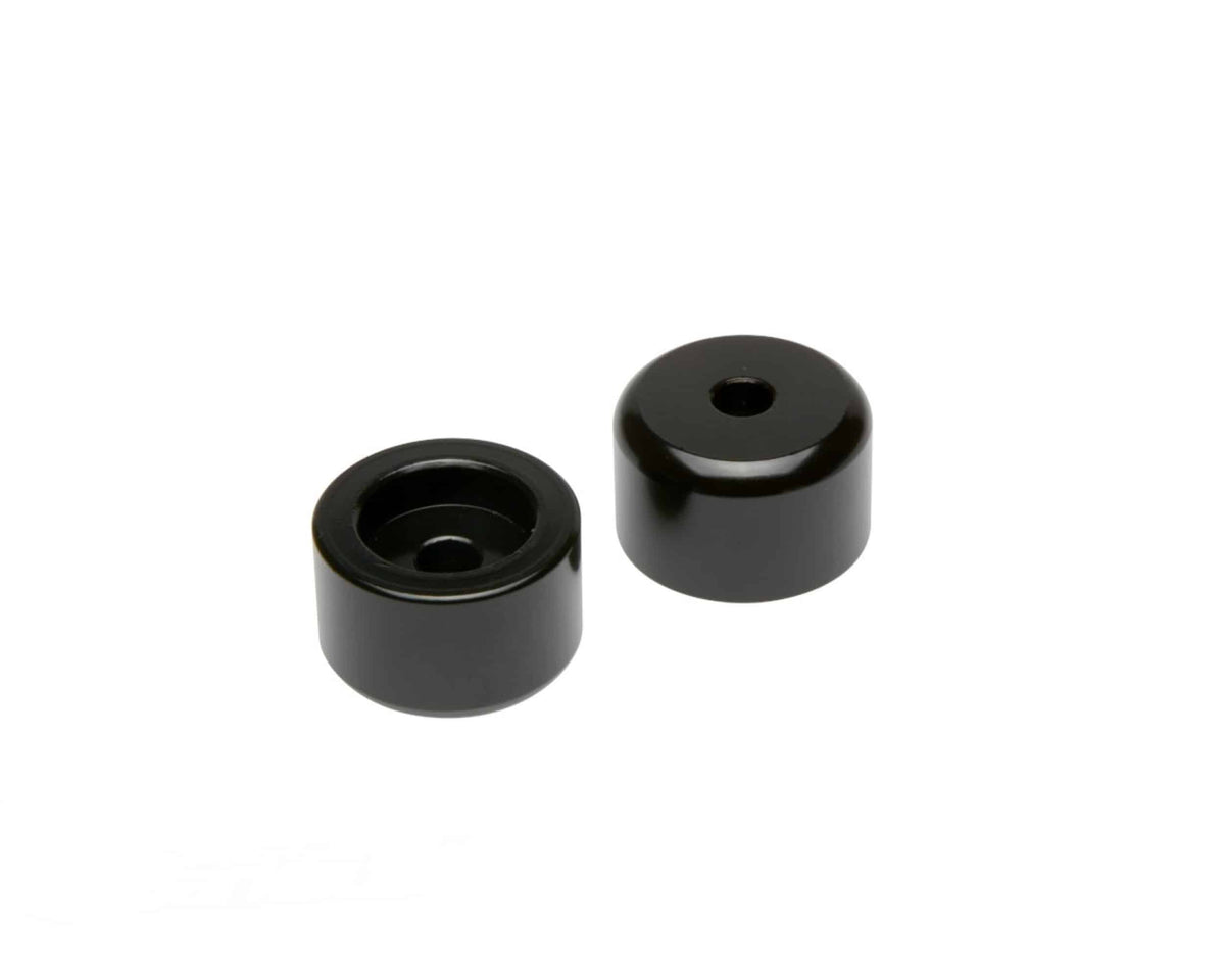 Barkbusters black powder-coated motorcycle bar end weight set with 35mm outside diameter