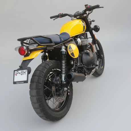 Bass Master B-20 stainless steel slip-on exhaust with decat pipe for Royal Enfield Bear 650 motorcycle