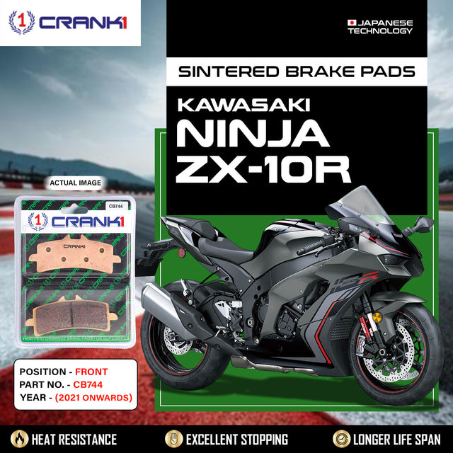 CRANK1 CB744 Sintered Front Brake Pads for Kawasaki Ninja ZX-10R (2021 Onwards) LEGUNDARY Custom