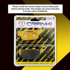 CRANK1 Ceramic Rear Brake Pads for TVS Apache RTX 300 2025 Onwards CRM741