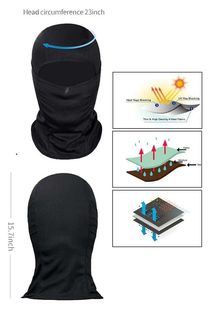 Lone Ranger Koolz Ice Silk Cooling Balaclava Summer Riding Mask