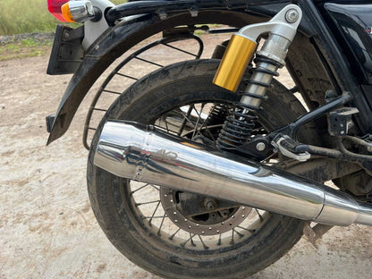 KP Racing BASSMASTER GT650 stainless steel exhaust polished finish side view