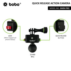 BOBO BM9H PRO – Quick Release Action Camera Mount