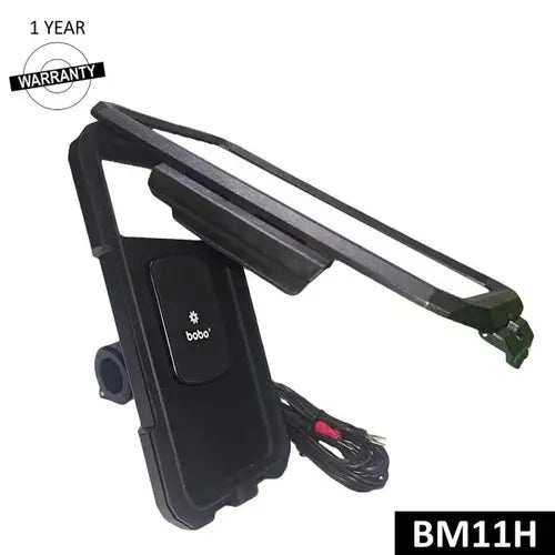 BOBO BM11 Fully Waterproof Bike Phone Holder (with Fast 15W Wireless Charger & USB-C Input/Output Port) Motorcycle Mobile Mount