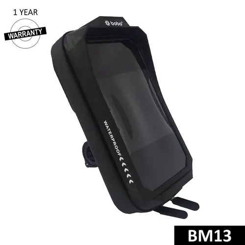 BOBO BM13 waterproof zip box phone holder mounted on motorcycle or bicycle handlebar