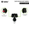 BOBO BM19H PRO 360 degree camera mount motorcycle handlebar action camera holder bike gopro insta360 mount