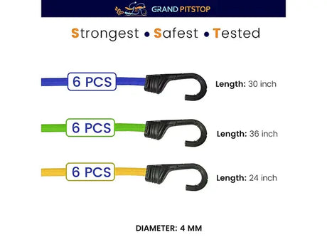 Bungee Cord - Set Of 18 - Mix