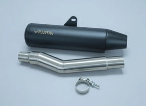 Bass Master B-20 stainless steel slip-on exhaust with decat pipe for Royal Enfield Bear 650 motorcycle