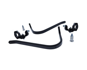 Barkbusters black aluminium two-point handguard mounting kit designed for compatible tapered motorcycle handlebars