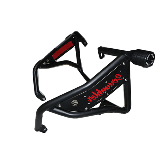 Yezdi Scrambler black crash guard with dual sliders