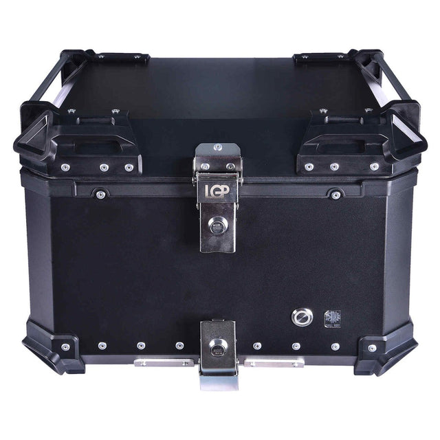 LGP 55L black top box refrigerator with aluminum body and backrest

