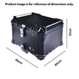 LGP 55L black top box refrigerator with aluminum body and backrest

