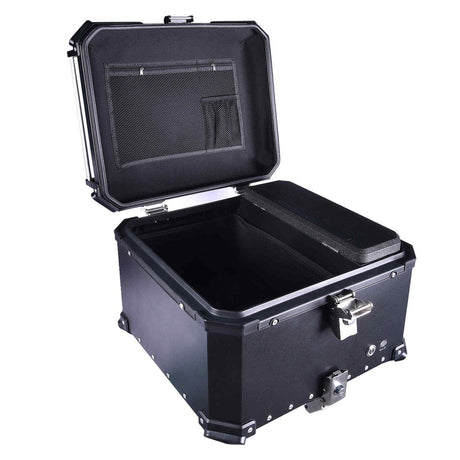 LGP 55L black top box refrigerator with aluminum body and backrest

