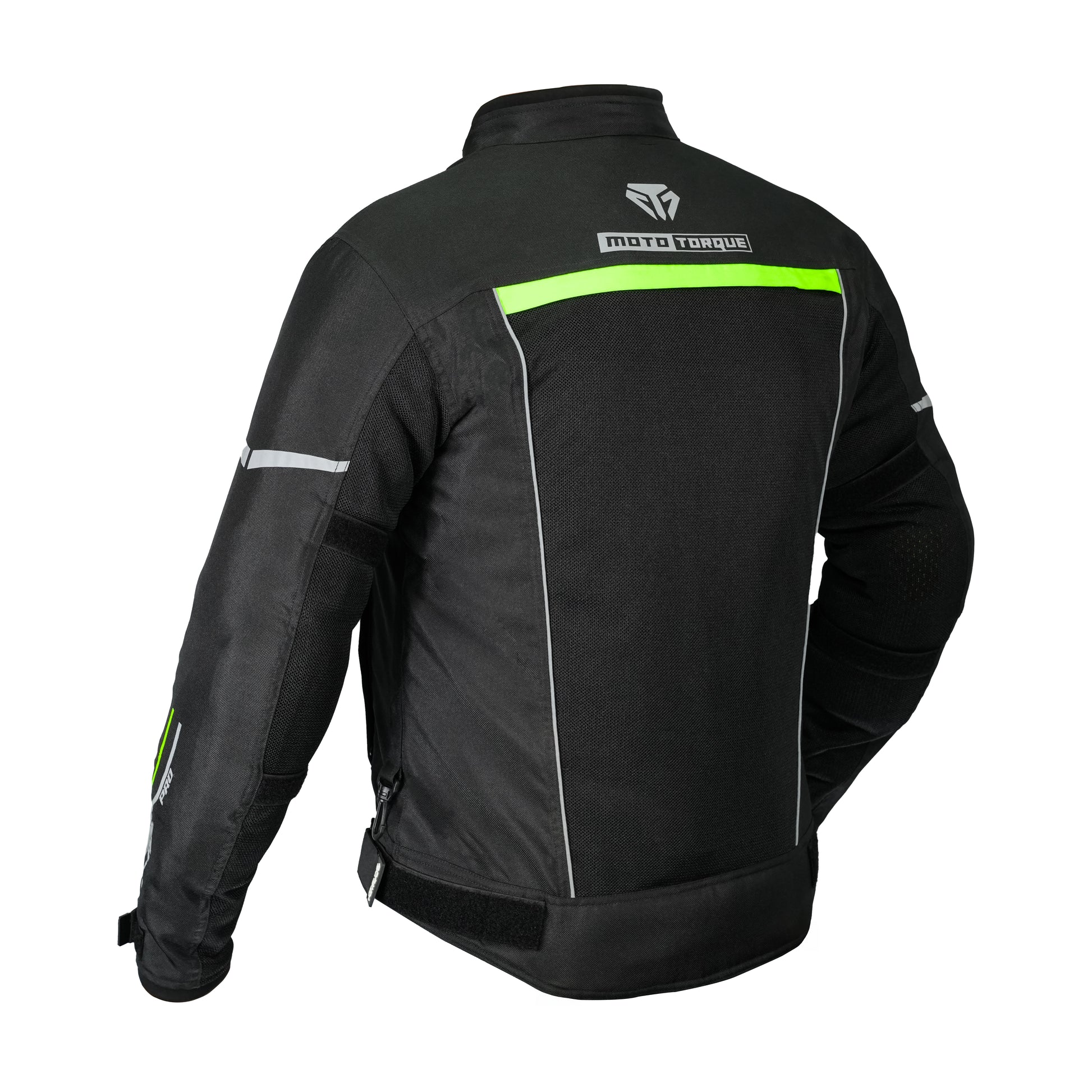 Moto Torque Blade Pro CE Level 2 Riding Jacket Cyber Neon Green