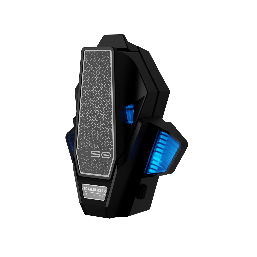 BLUARMOR C50 PRO helmet Bluetooth mesh intercom mounted behind helmet