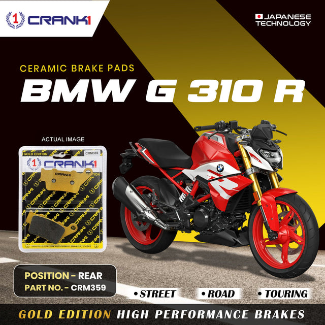 CRANK1 Ceramic Rear Brake Pads for BMW G 310 R CRM359