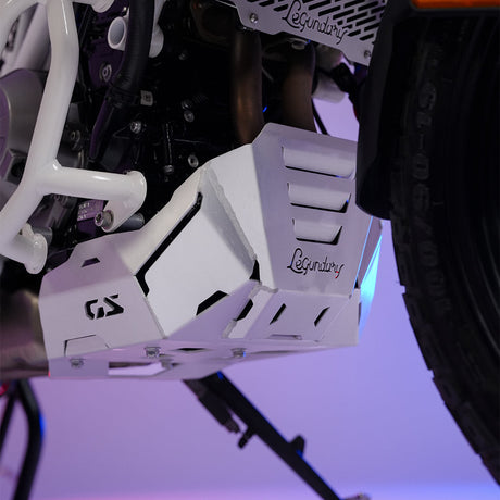 Legendary BMW F450 GS Vambrace Bash Plate Silver aluminium skid plate