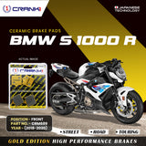 CRANK1 Ceramic Front Brake Pads CRM689 for BMW S 1000 R 2018-2020 HH Rated Motorcycle Disc Brake Pads 2 Sets