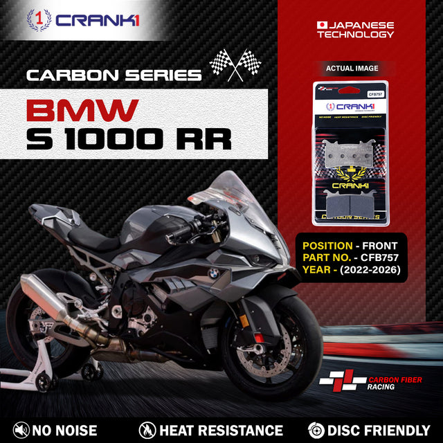 CRANK1 Carbon Brake Pads CFB757 for BMW S 1000 RR 2022-2026 Front