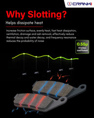 CRANK1 Carbon Brake Pads CFB427 Front for BMW R1250 GSA 2019-2023