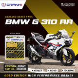 CRANK1 Ceramic Front Brake Pads CRM8609 for BMW G 310 RR HH Rated Motorcycle Disc Brake Pads