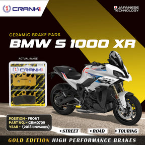 CRANK1 CRM0709 Ceramic Front Brake Pads for BMW S1000XR 2018 Onwards HH Rated OEM Replacement