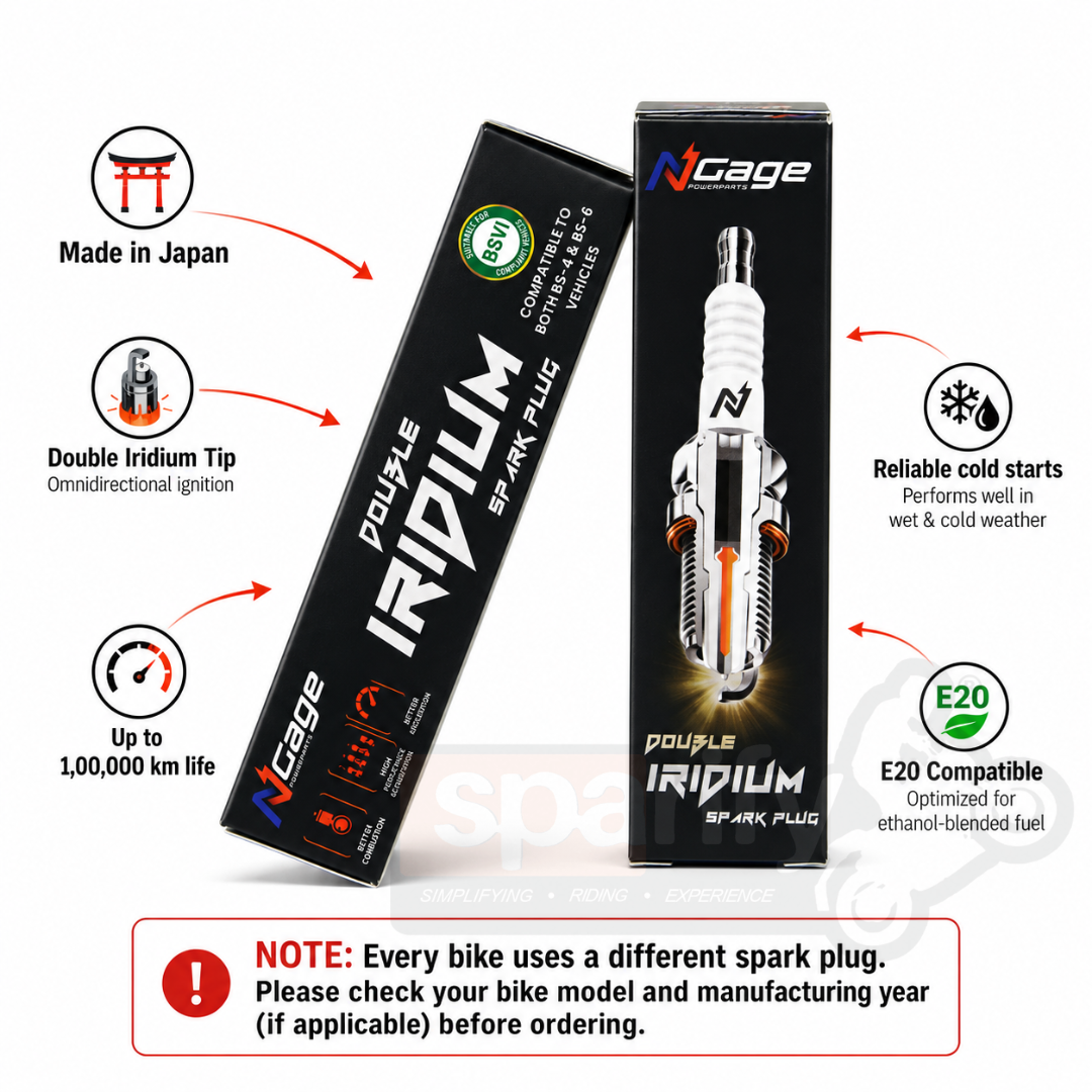 NGage Powerparts BNL8RTII-9 Double Iridium Spark Plug for KTM 250 Duke Gen 3