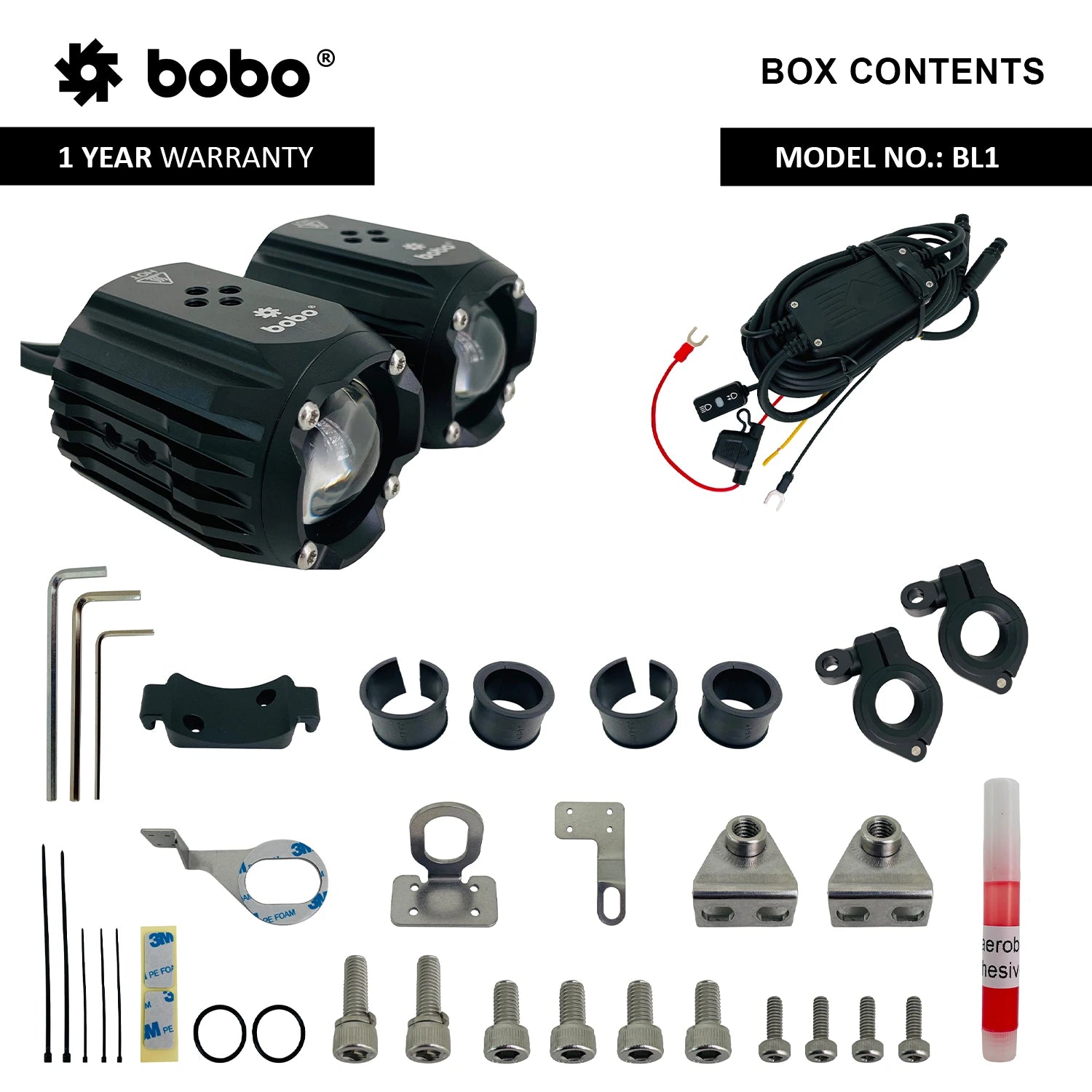 BOBO BL1 motorcycle auxiliary lights