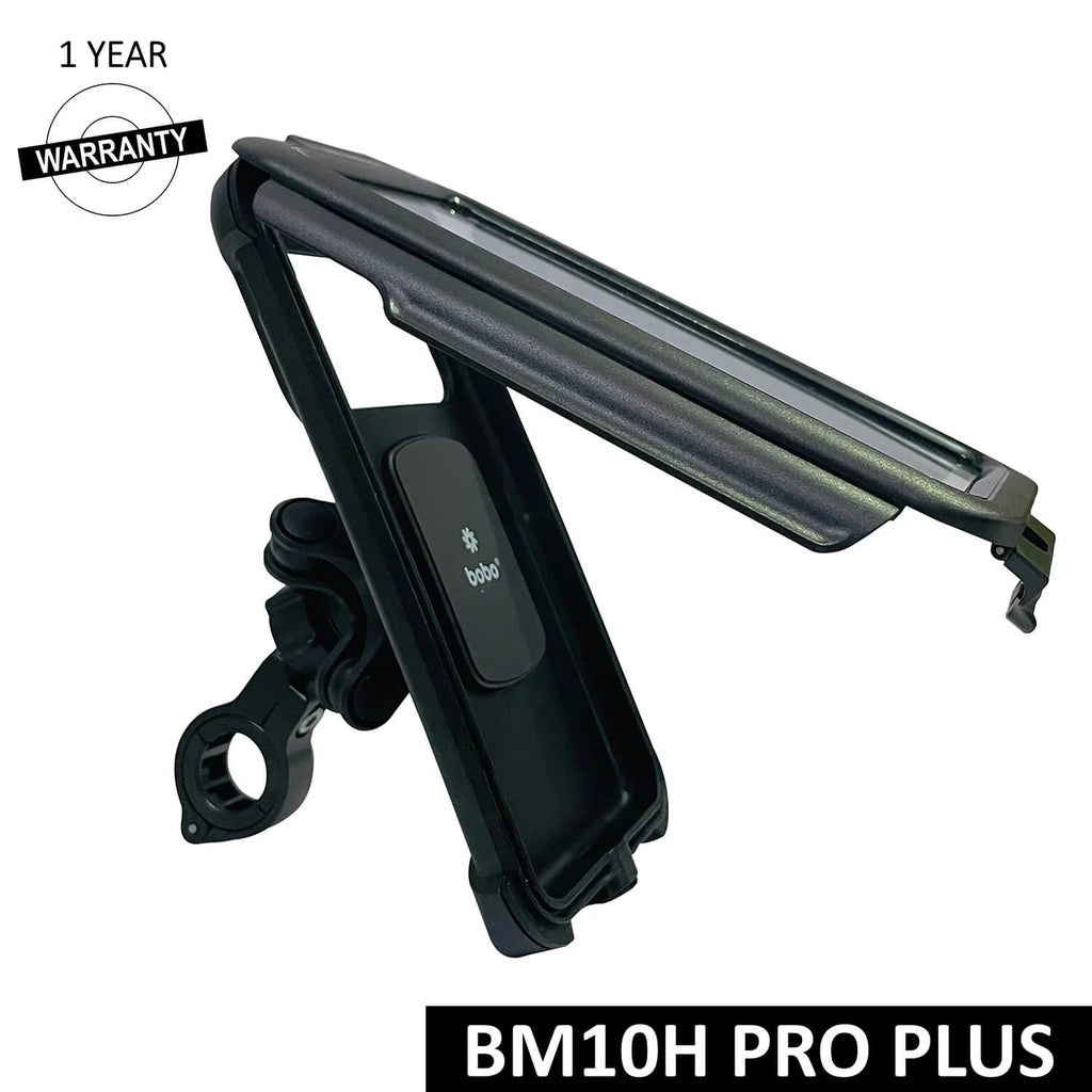 BOBO BM10H waterproof bike phone holder mounted on motorcycle handlebar