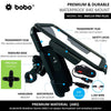 BOBO BM11 PRO PLUS waterproof bike phone holder with wireless charging on motorcycle handlebar
