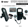 BOBO BM11 PRO PLUS waterproof bike phone holder with wireless charging on motorcycle handlebar