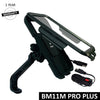 BOBO BM11 PRO PLUS waterproof bike phone holder with wireless charging on motorcycle handlebar
