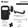 BOBO BM11 PRO PLUS waterproof bike phone holder with wireless charging on motorcycle handlebar