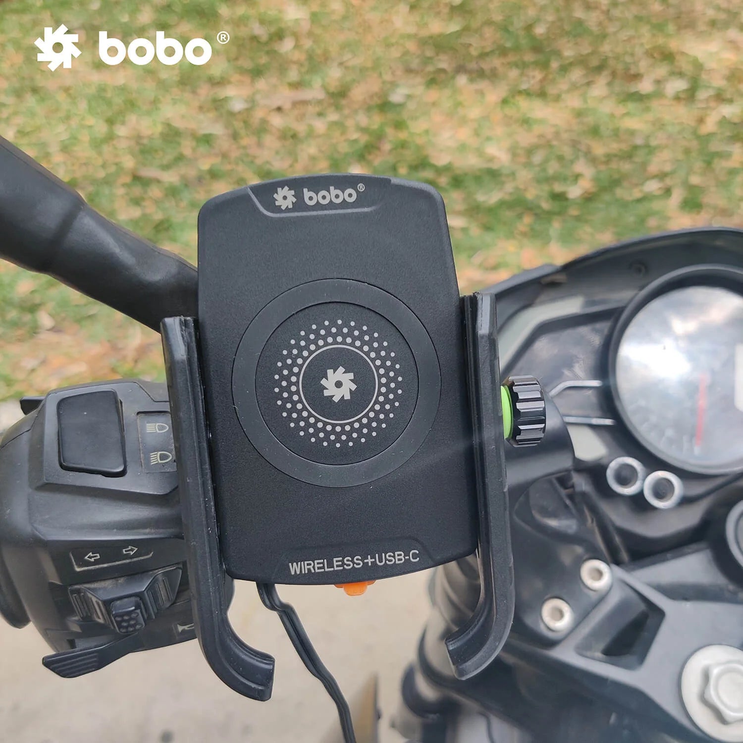 BOBO BM12 Bike Phone Holder with 15W Wireless Charger
