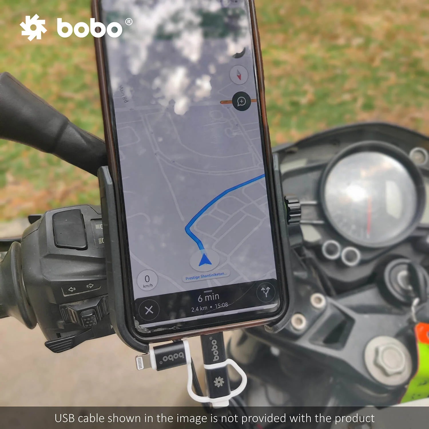 BOBO BM12 Bike Phone Holder with 15W Wireless Charger