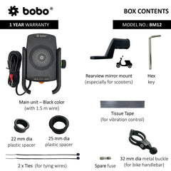 BOBO BM12 Bike Phone Holder with 15W Wireless Charger
