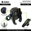 BOBO BM14 quick release bike phone holder mounted on motorcycle handlebar