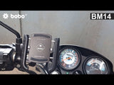 BOBO BM14 quick release bike phone holder mounted on motorcycle handlebar