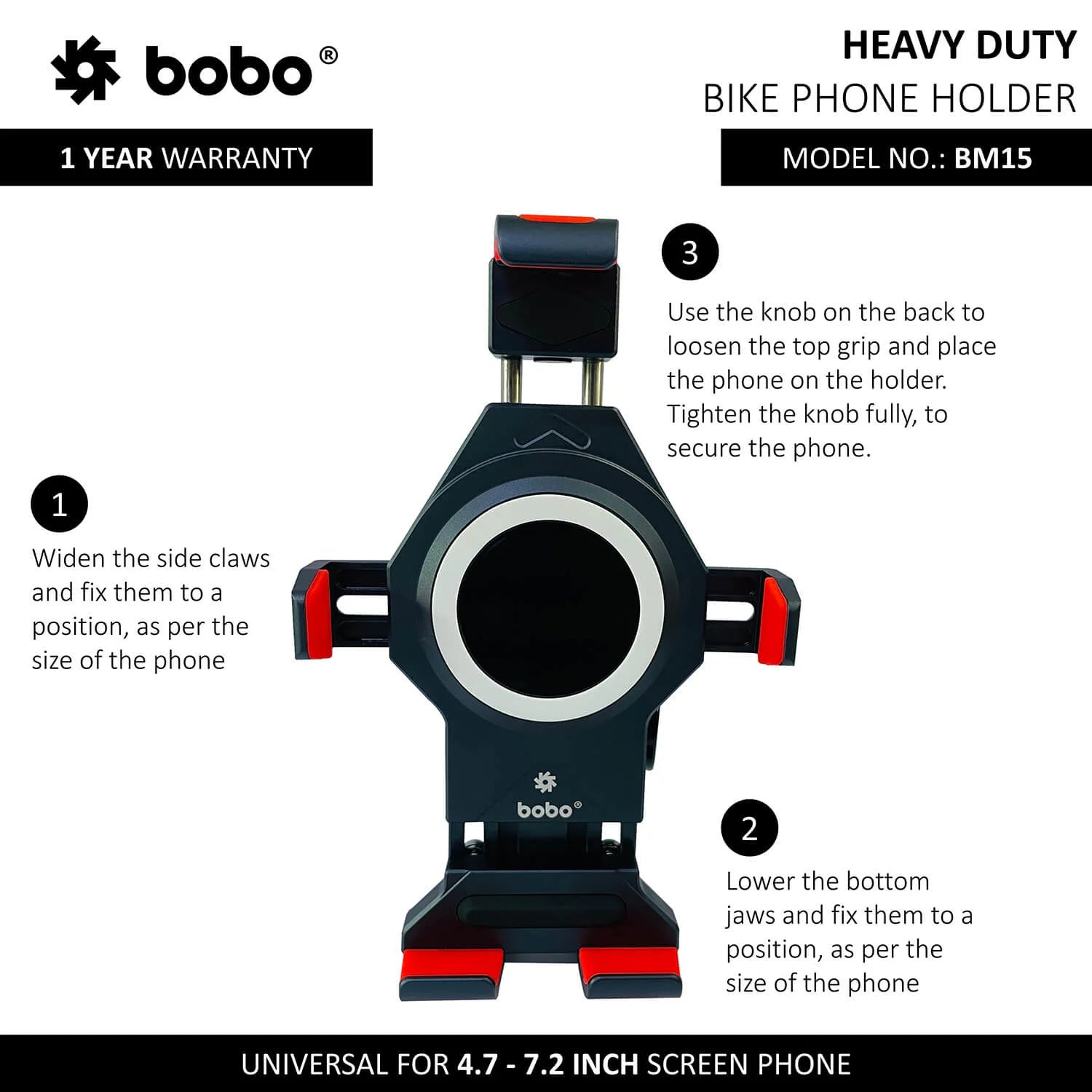 BOBO BM15 Heavy-Duty Bike Phone Holder