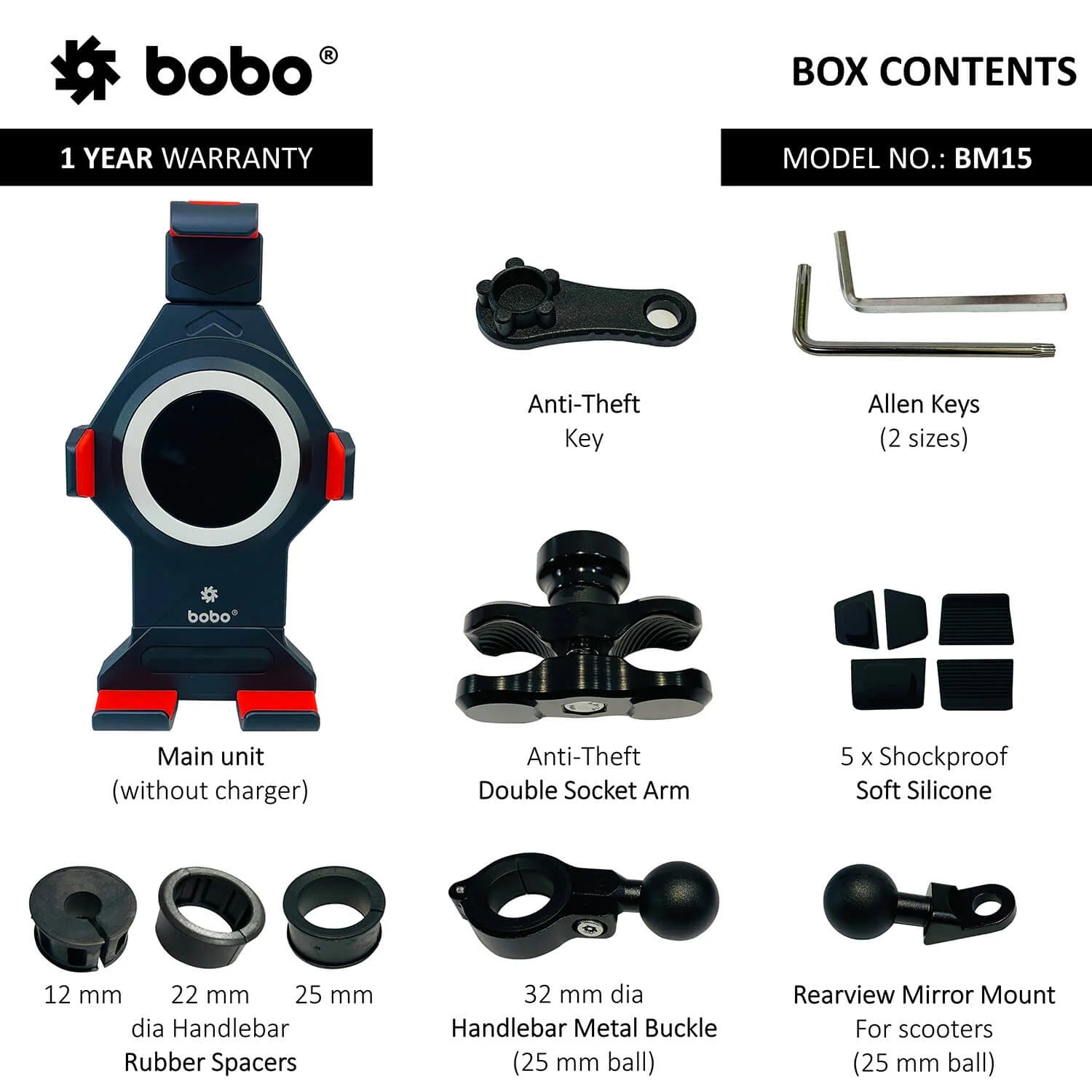 BOBO BM15 Heavy-Duty Bike Phone Holder