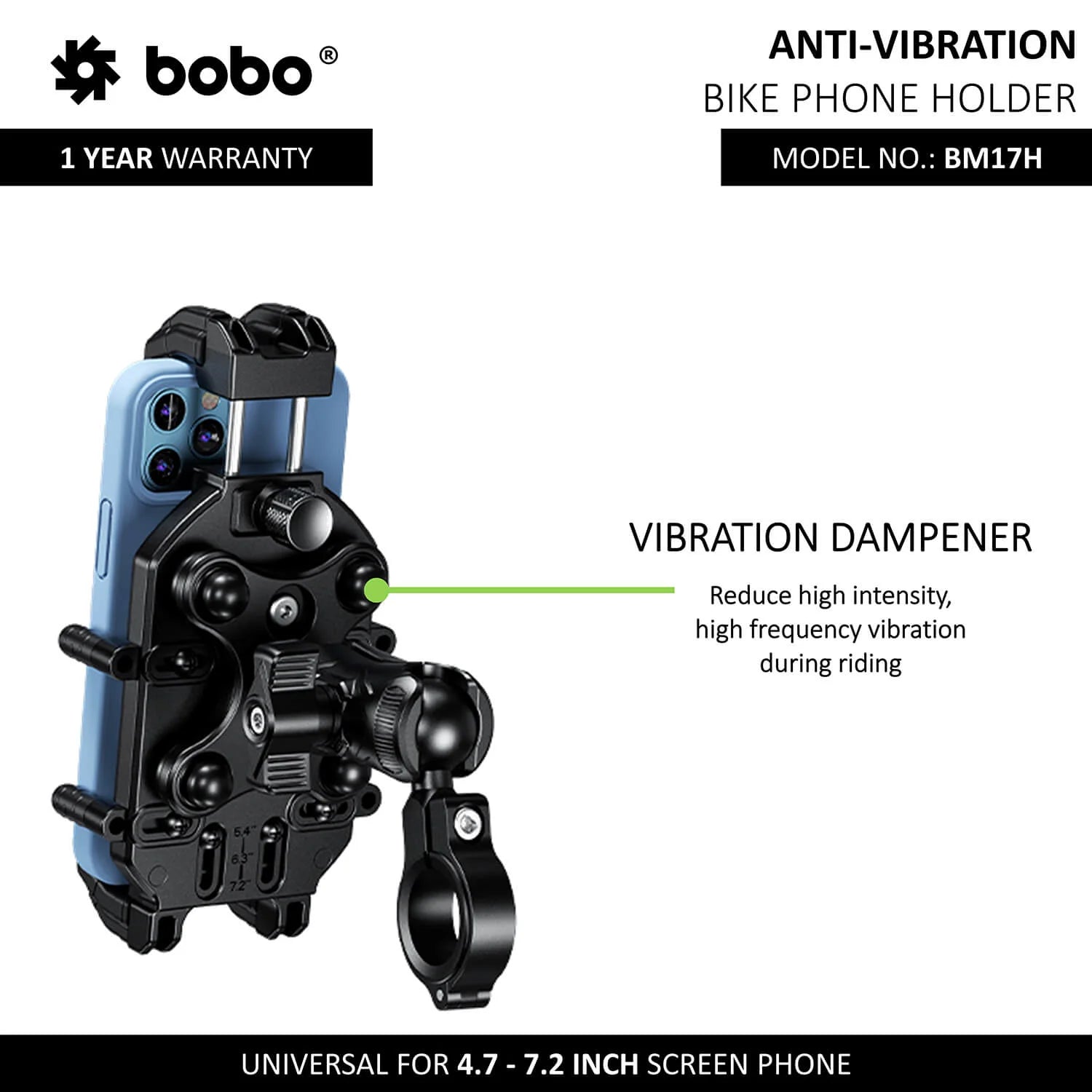 BOBO BM17 PRO Anti-Vibration Bike Phone Holder