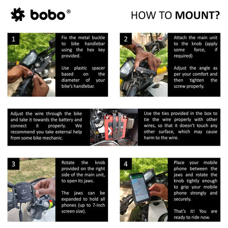 BOBO BM1 PRO Jaw-Grip Bike Phone Holder