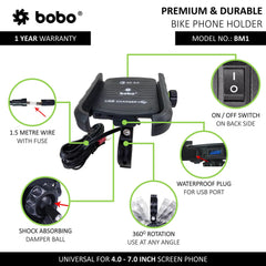 BOBO BM1 jaw grip bike phone holder