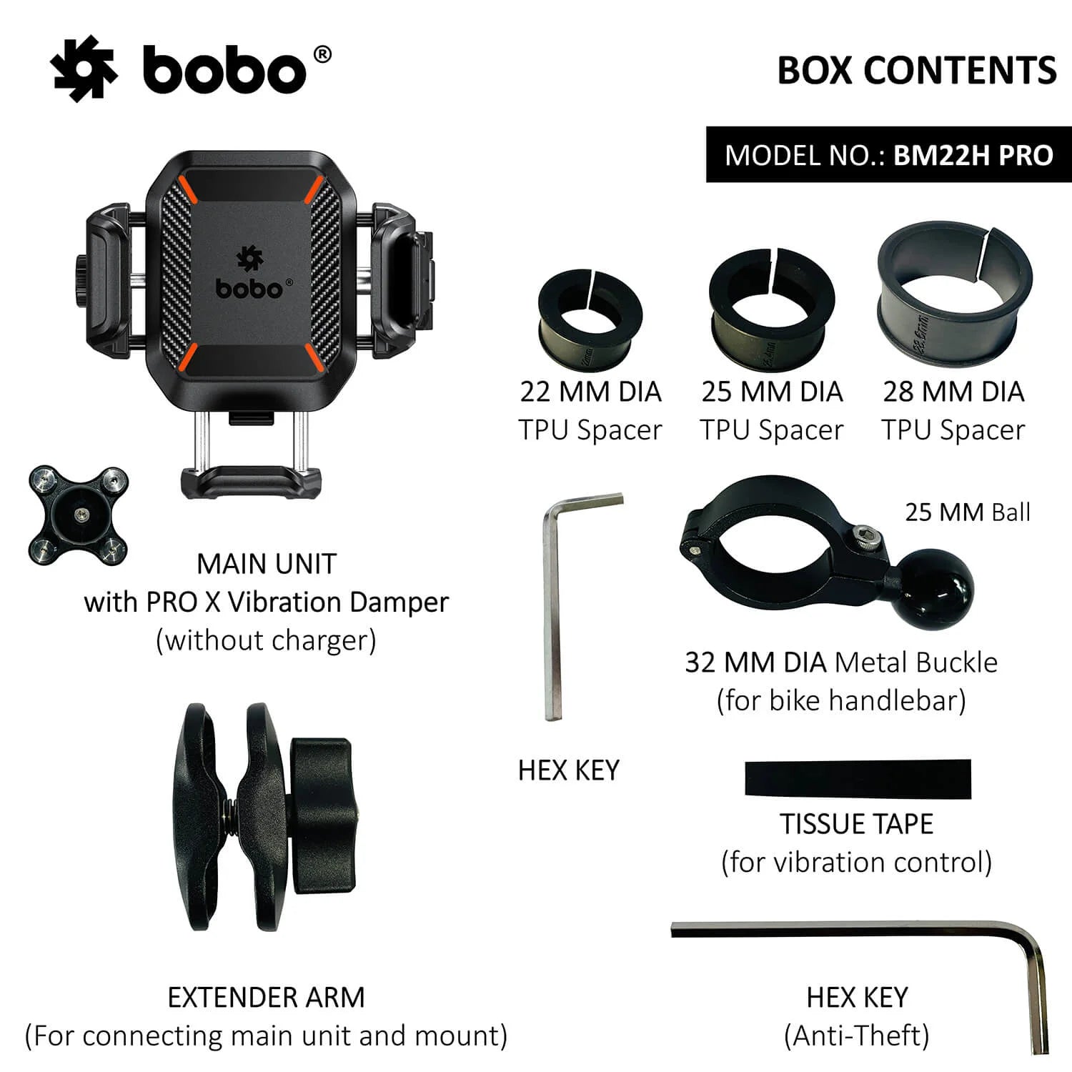 BOBO BM22H Pro handlebar mount mobile holder