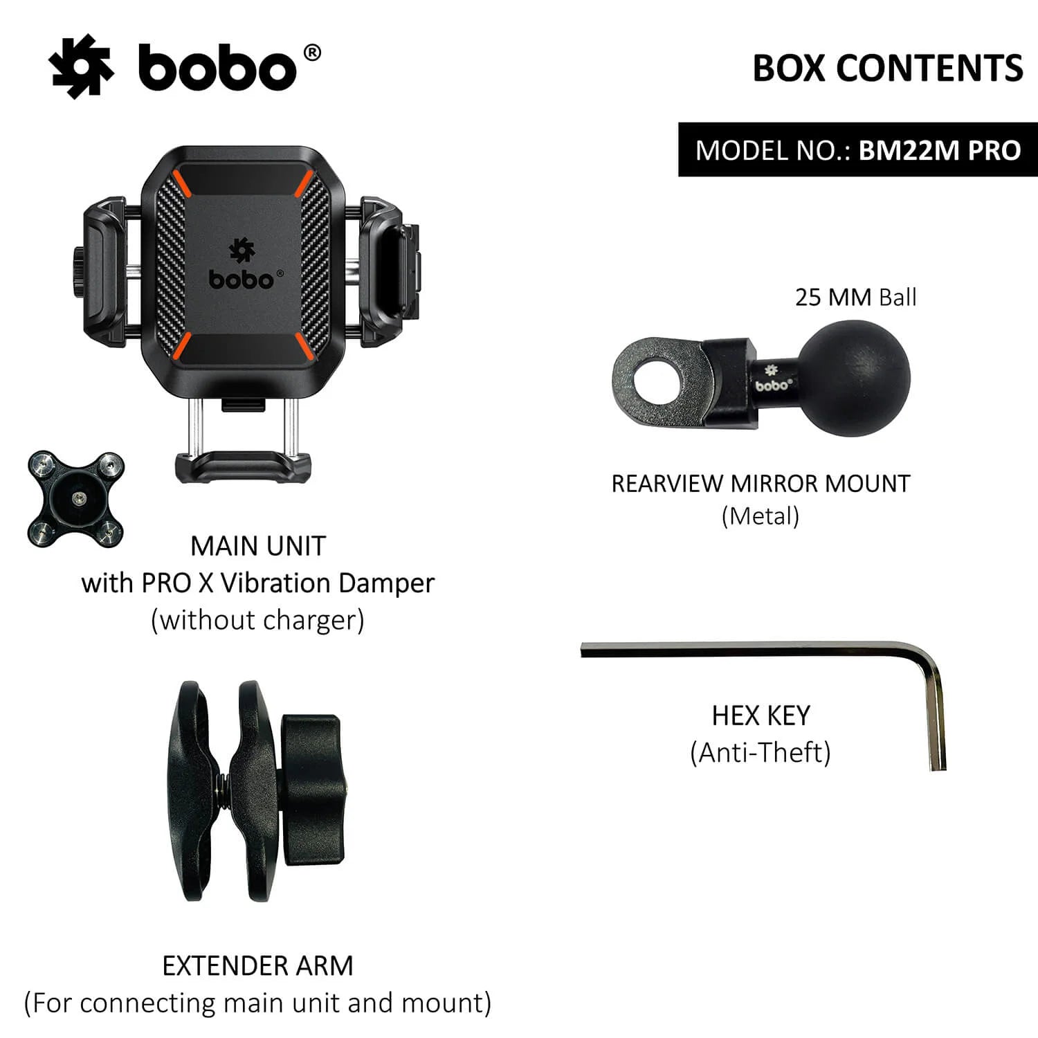 BOBO BM22M Pro mirror mount mobile holder
